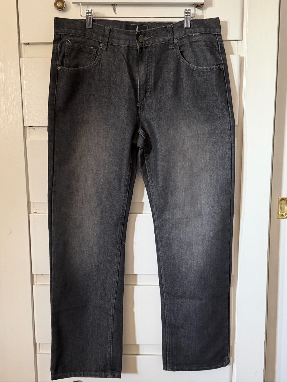 London Fog Men's Charcoal Washed Relaxed Jeans size 34x32